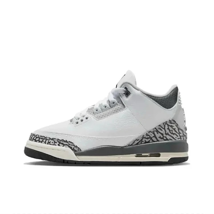 Jordan AJ3 Mid-range Hiroshi Fujiwara Black and White Cardinal White Wine Red White Cement