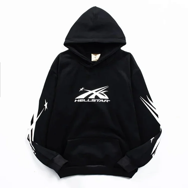 Fear of God Hello Series Fog High Street Washed and Distressed Heavy Worker Head Print Casual Sweatshirt Couple Wear Hoodie