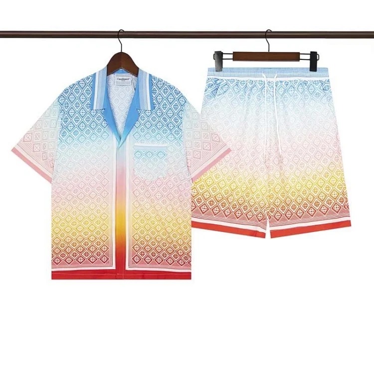Beach flower shirt loose short sleeve shorts suit