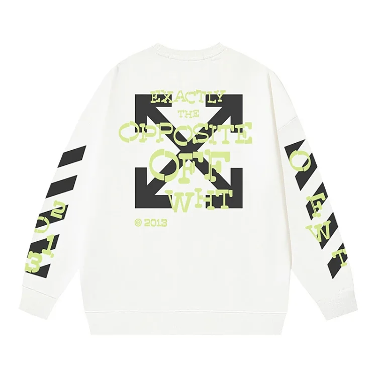 OW arrow oil painting simple printed pullover terry style