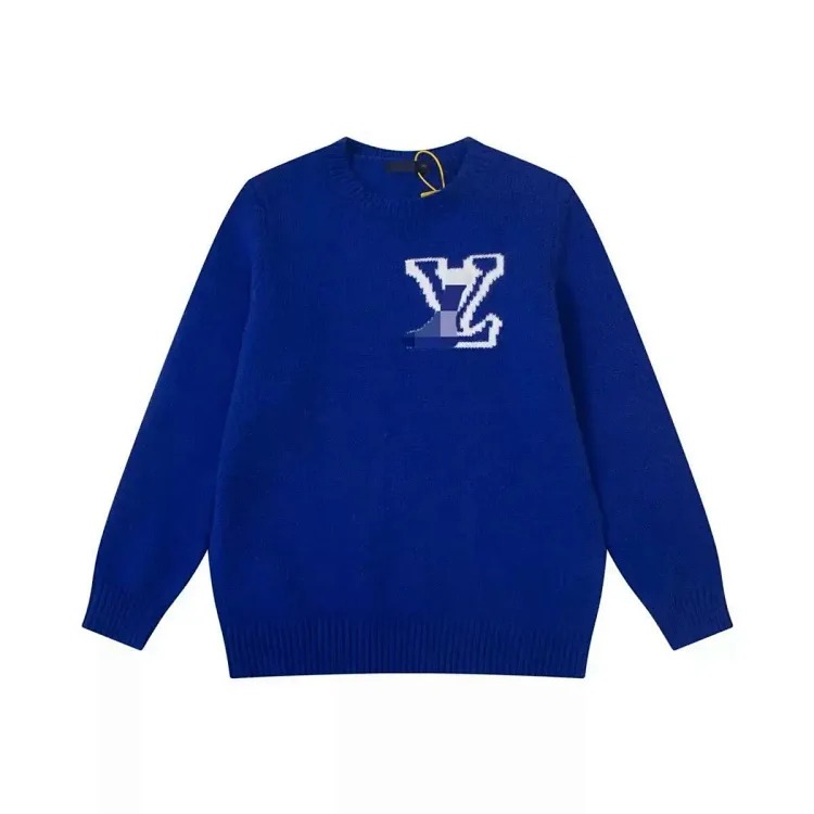 Round neck loose Sweater pullover jacquard letters same style for men and women