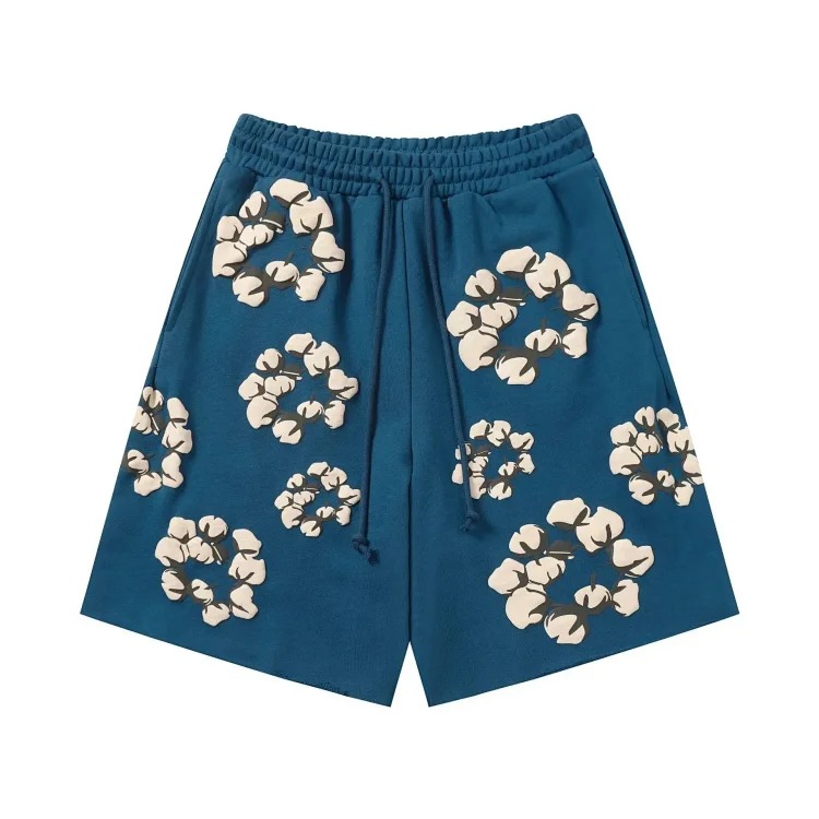 D.T kapok all-over printed short-sleeved loose T-shirt men's and women's shorts suit