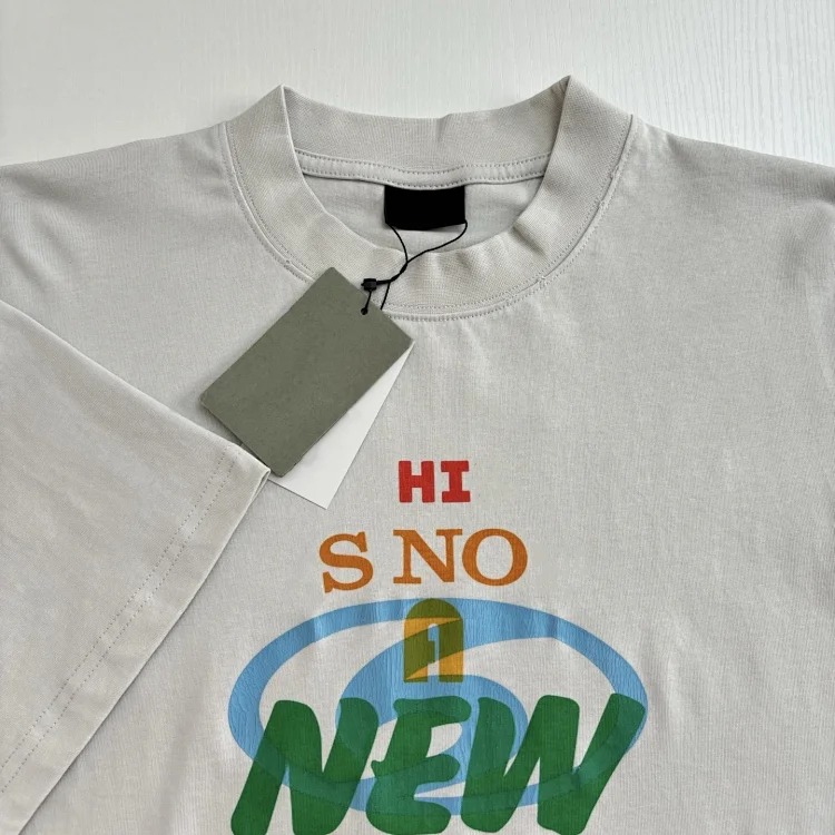 25Ss new new idea printed round neck short sleeve T-shirt loose version same style for men and women