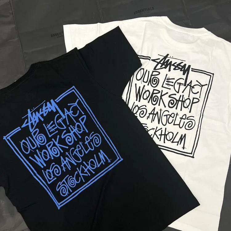Stussy OUR LEGACY Tai Chi Co-branded Short-sleeved Stussy Originated From the Surfing Resort T-Shirt