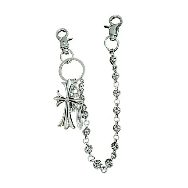 Multi-element trouser chain cross waist chain lobster clasp pendant jeans chain