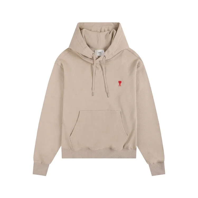 Sweatshirt autumn and winter new long-sleeved hooded unisex small love flat embroidered hoodie