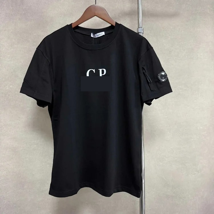 CP cross-border COMPANY sleeves zipper button decoration loose workwear sports short-sleeved shorts suit