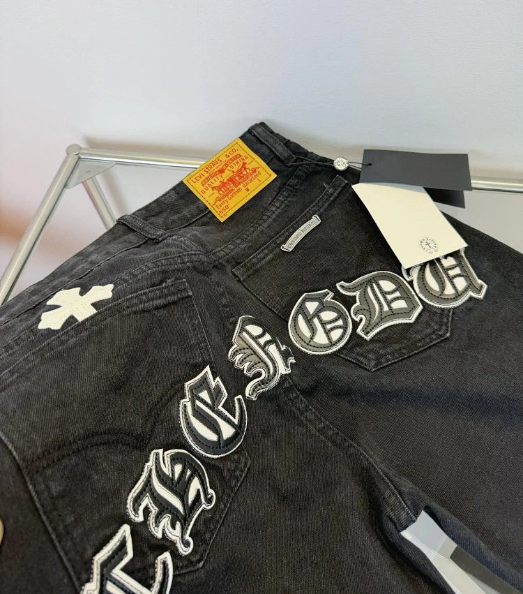 Chrome Hearts High Street American Limited Loose Trendy Brand Washed Pants