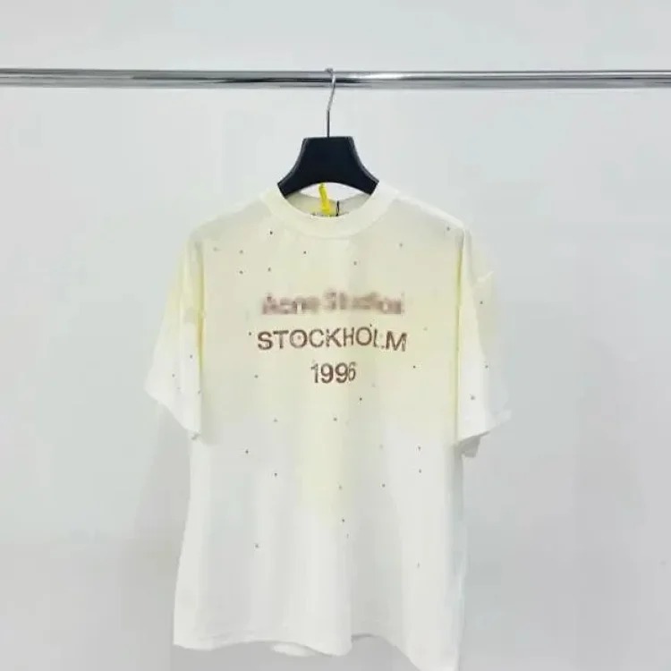 AC washed distressed printed 1996 short-sleeved sweatshirt hoodie