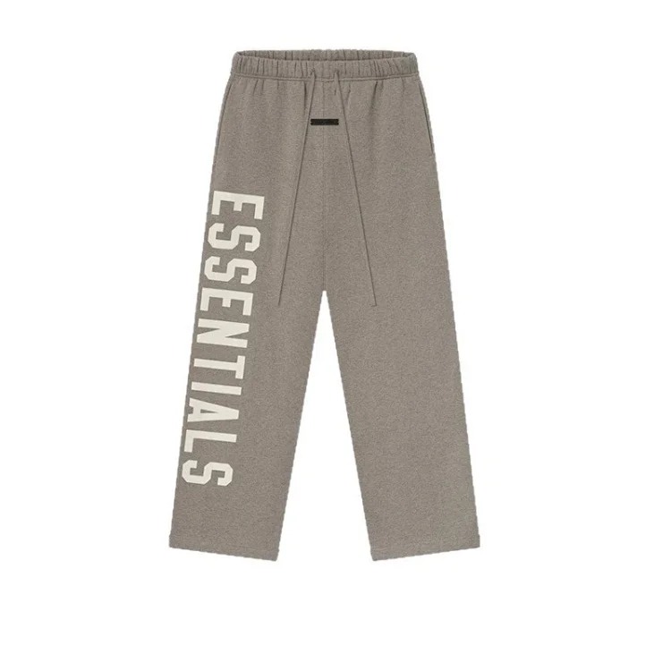 Straight velvet trousers and casual pants with large logo on the side, same style for men and women