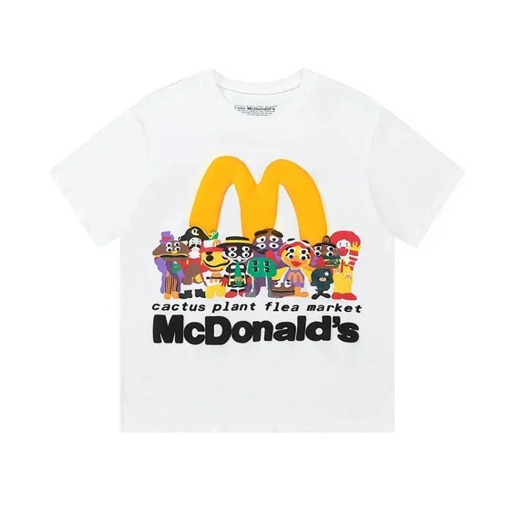 Travis Scott Cactus Jack CPFM McDonalds joint family portrait foam T-shirt short sleeve