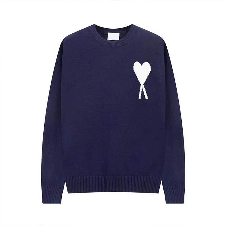 Love sweater for men and women striped youth heart casual pullover sweater