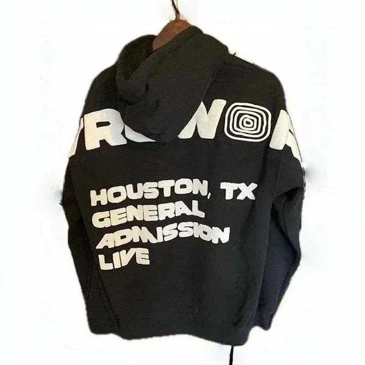 Ink foam printed hoodie plus size sweatshirt