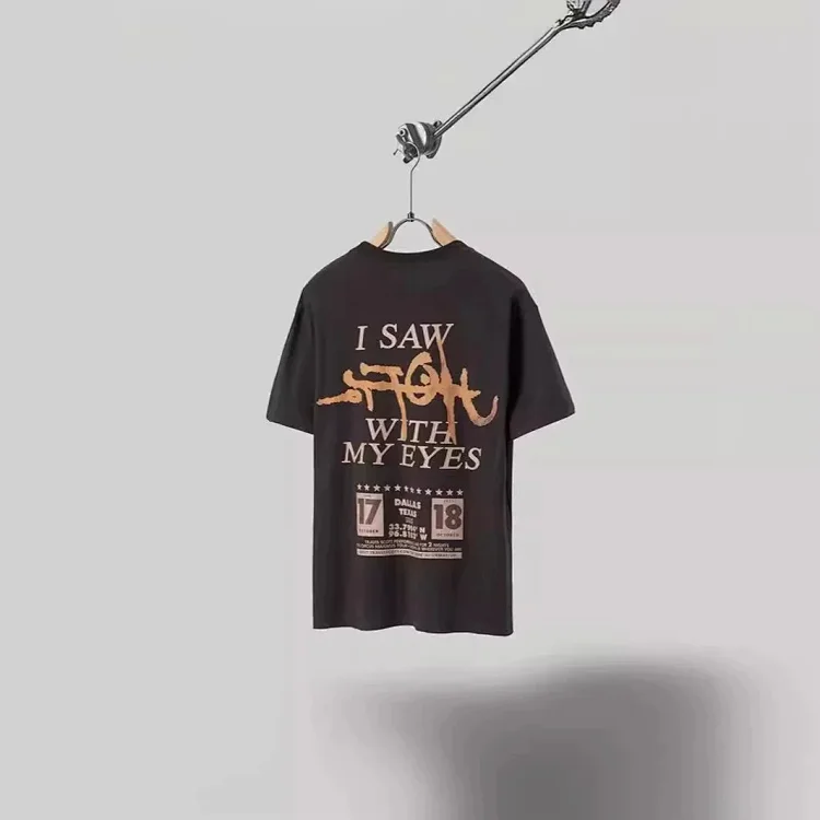 2024 new American street style Travis Scott Cactus Jack Confederacy short-sleeved T-shirt tee