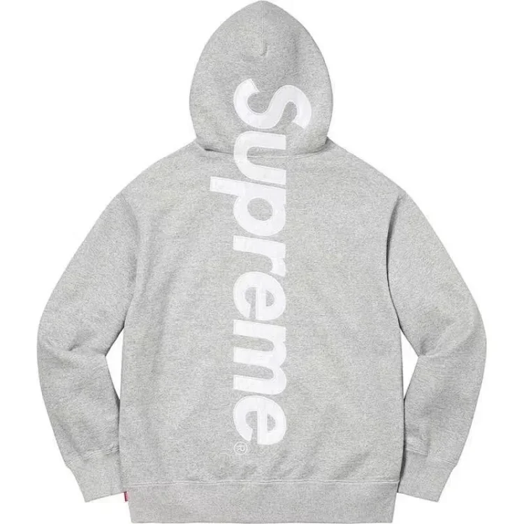 European and American trendy Satin Appliqué Hooded Sweatshirt hooded long-sleeved fleece sweatshirt