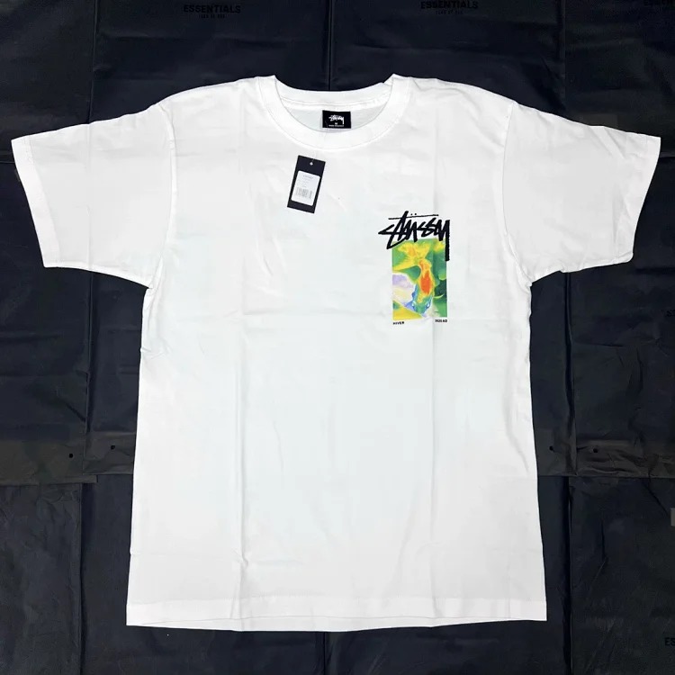 of Stussy Afterglow Sunset Print Short Sleeve Stussy Originated From the Surfing Mecca T-Shirt