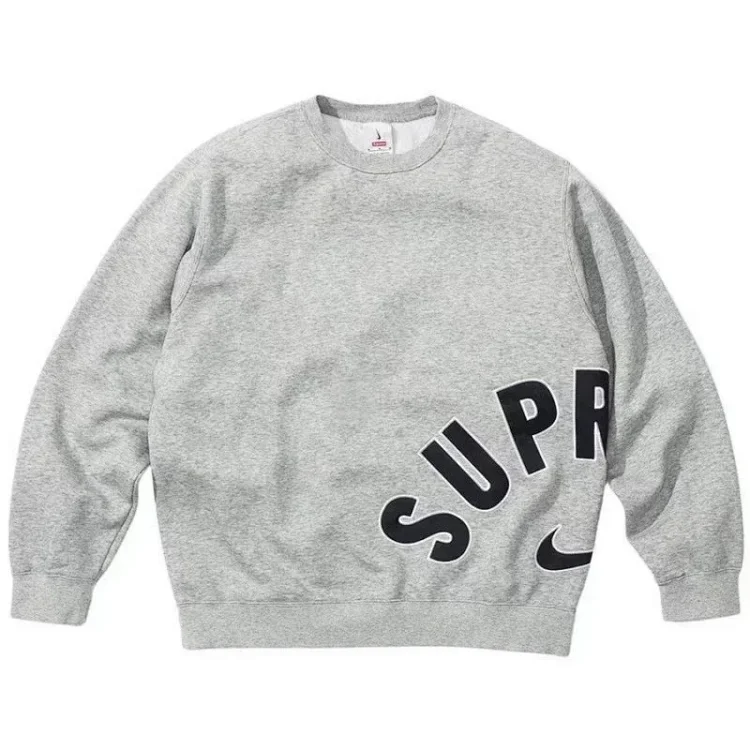European and American trendy Satin Appliqué Hooded Sweatshirt hooded long-sleeved fleece sweatshirt