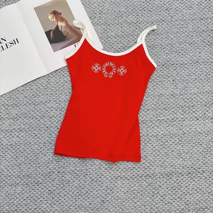 Vest Slim 25 New Summer Slim Version Pure Desire Sling Print Contrast Color Correct *No Quality Problems Cannot Be Returned Without Reason