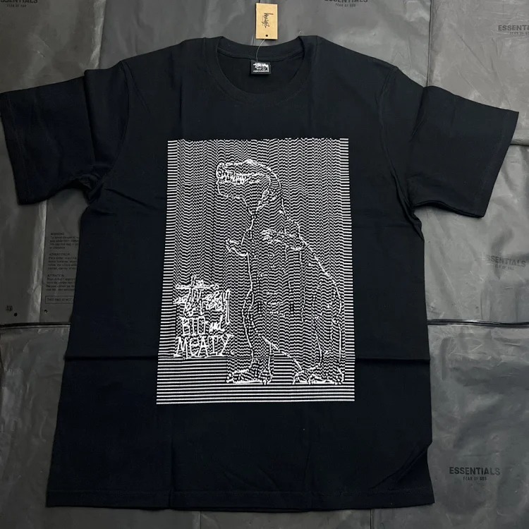 Made in China Stussy Dinosaur Print Short Sleeve Stussy Originated From the Surfing T-Shirt
