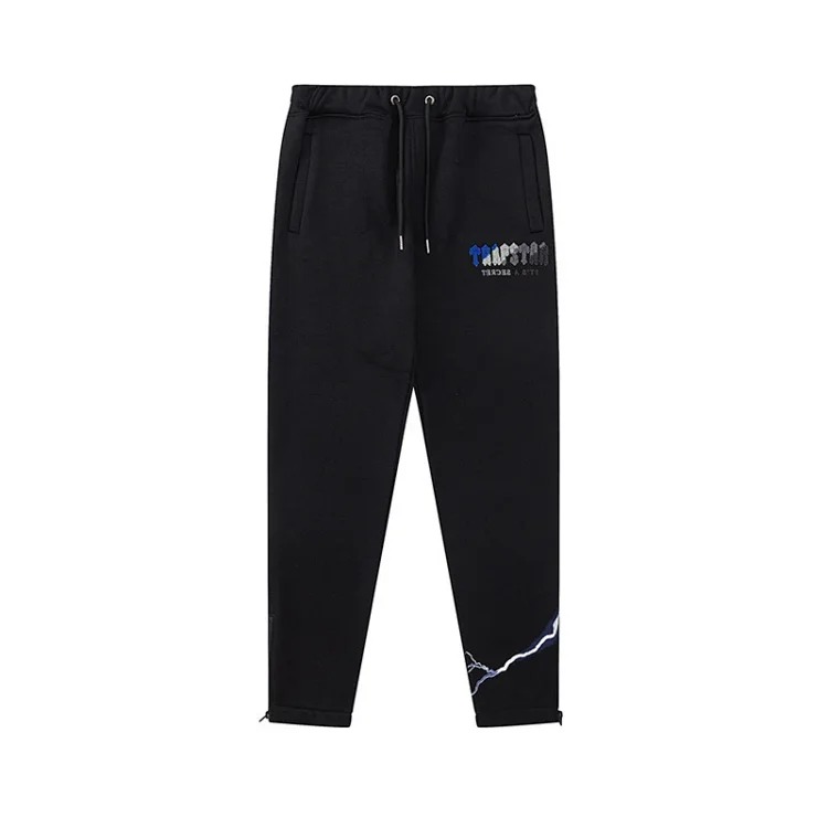 Gradient letter tiger head embroidery hooded sweatshirt + long pants sports suit