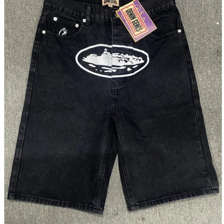 Corteiz Alcatraz Denim Suit High Street Western Denim Jacket Coat Loose Jeans Trendy Brand-XW-1
