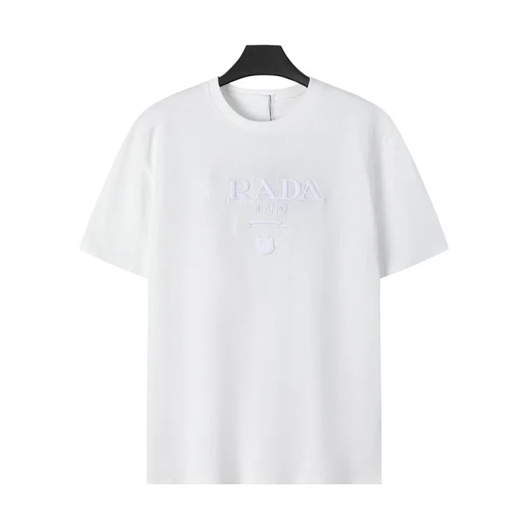 Metal triangle logo series style P short-sleeved T-shirts for men and women