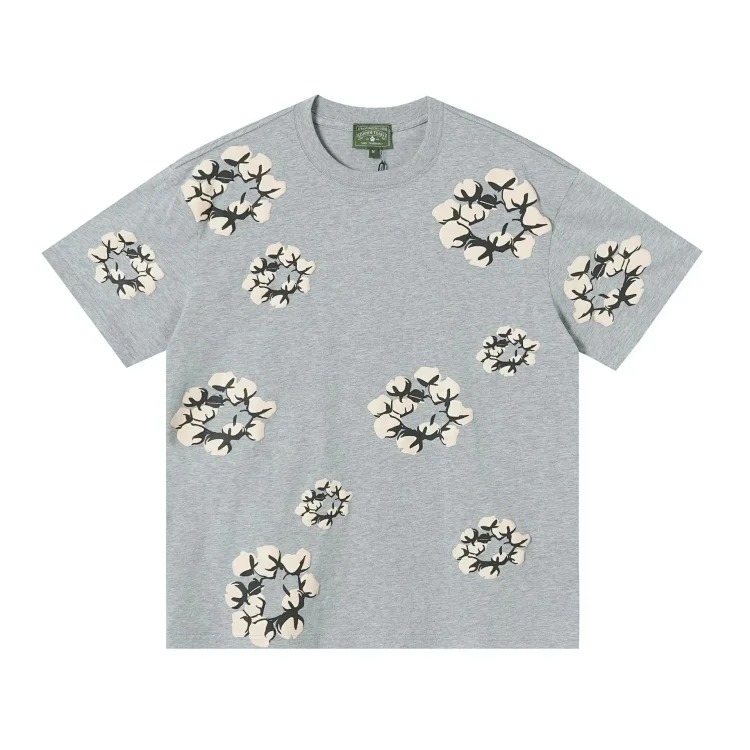 D.T kapok all-over printed short-sleeved loose T-shirt men's and women's shorts suit