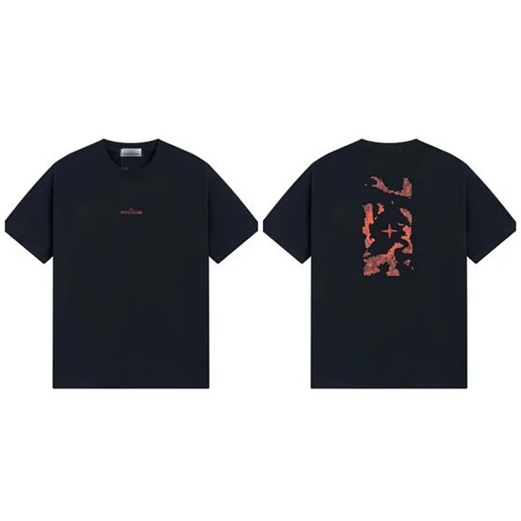 Shitongdao casual short-sleeved T-shirt printed loose round neck same style for men and women