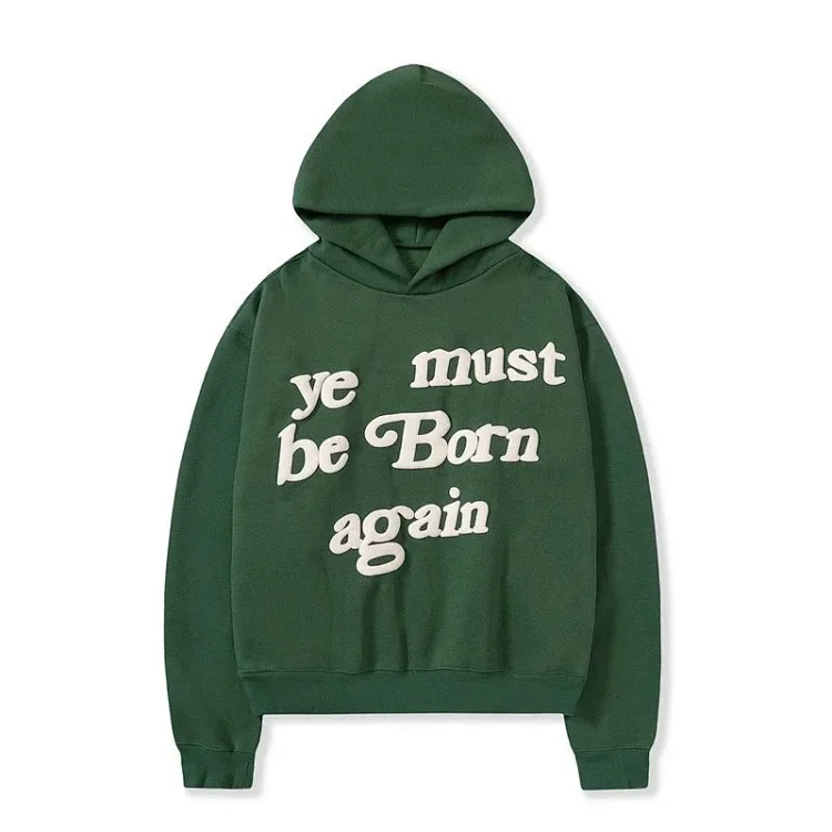 Foam printed sweatshirts for men and women, trendy brand hoodies for couples