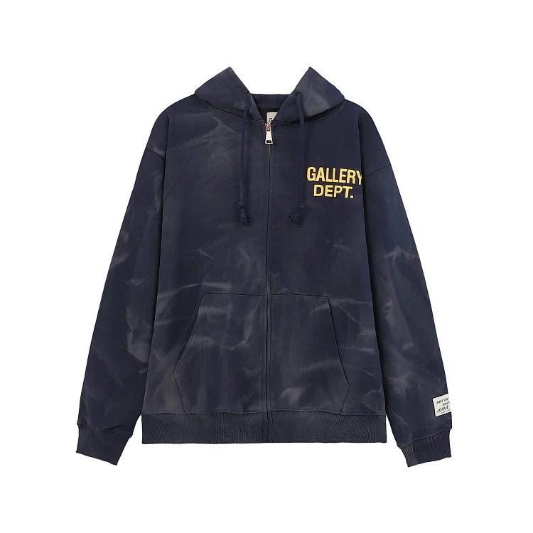 Retro distressed GD brain casual loose hooded sweatshirt for men and women with the same style hoodie