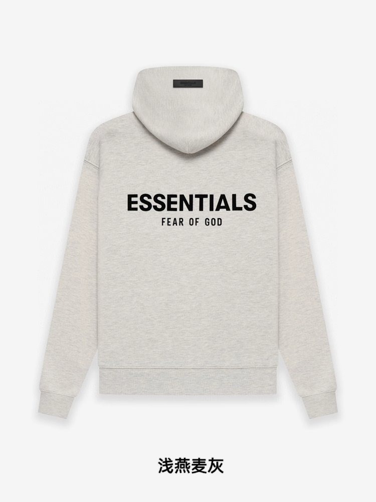 FEAR OF GOD FOG ESSENTIALSHigh street plush printed hoodie sweatshirt