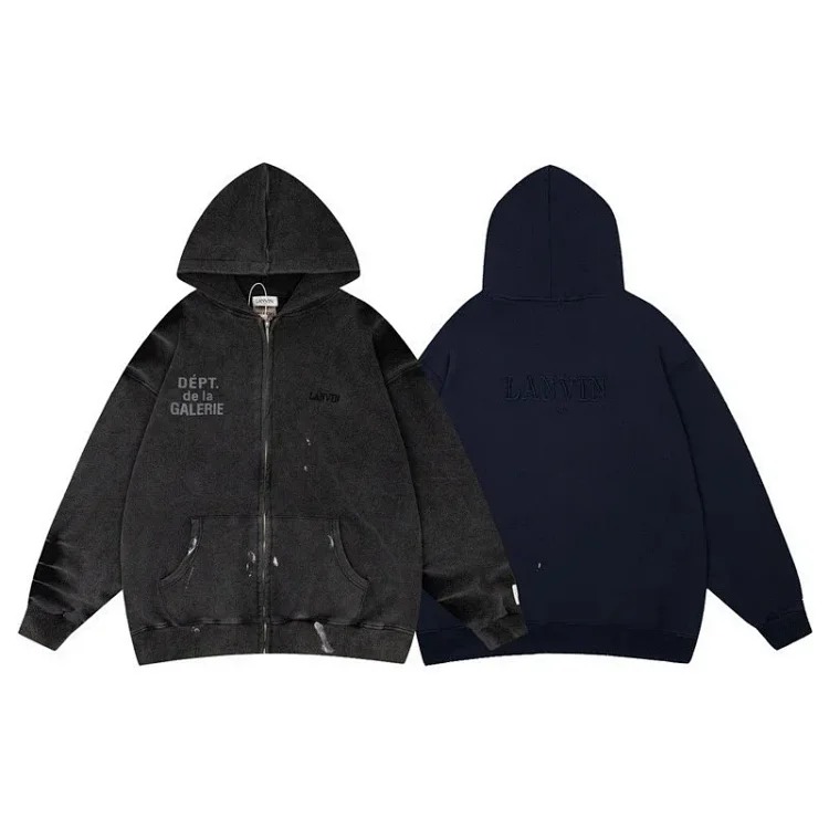 Distressed brain print casual loose hooded sweatshirt for men and women