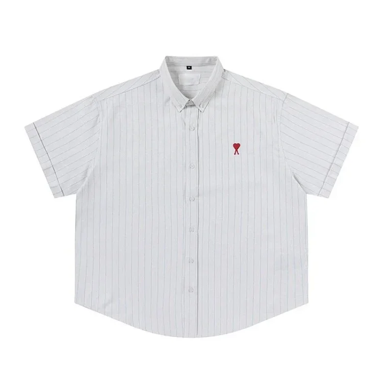 Love embroidered cotton shirt for men and women