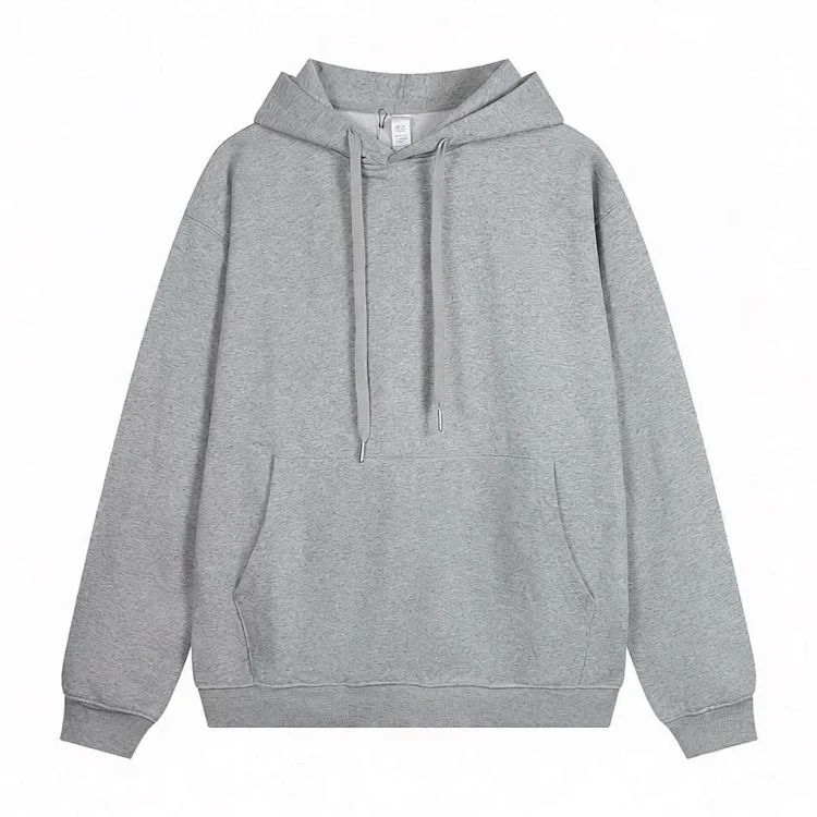 Heavyweight round neck hooded sweatshirt suit loose warm shirt zipper casual jacket for men and women