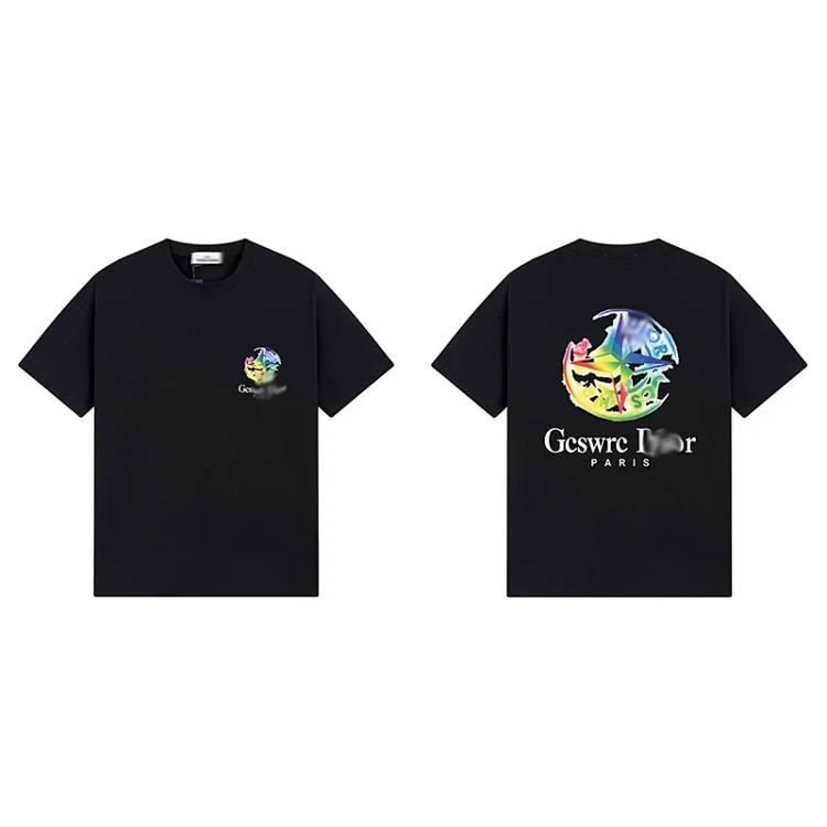 Shitongdao casual short-sleeved T-shirt printed loose round neck same style for men and women