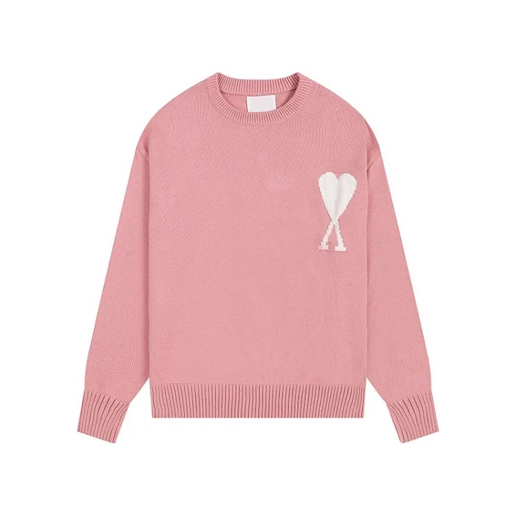 Love sweater for men and women striped youth heart casual pullover sweater