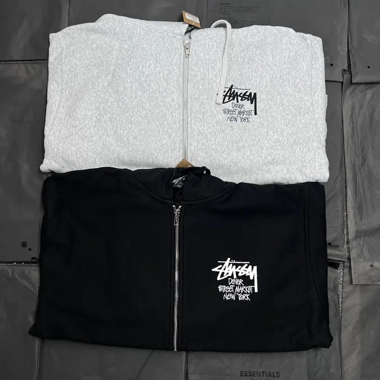 Stussy Logo DSM City-limited Classic Series Graphic Print Zipper Sweatshirt Stussy Originated From