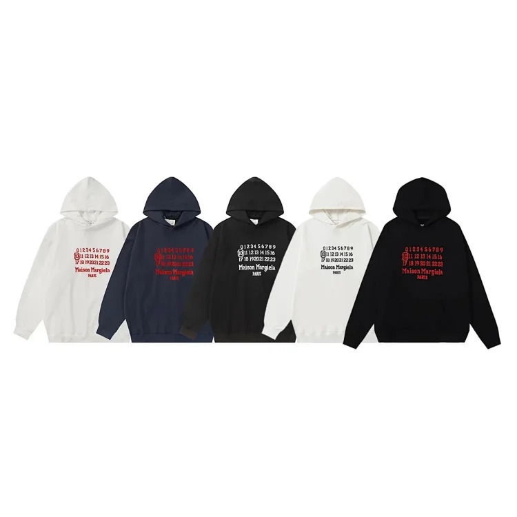 MM6 Autumn and Winter Loose Jacket Casual Hooded Sweatshirt Trendy Print