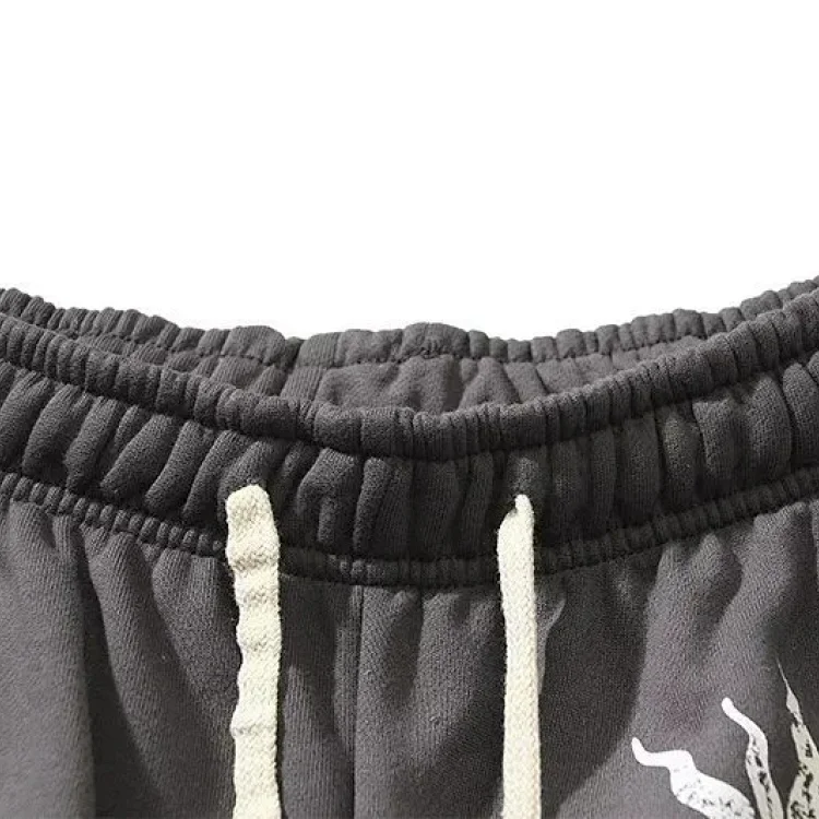 Travis Scott CHARACTER Cartoon Print Casual Loose Sports Terry Shorts Three-quarter Pants for