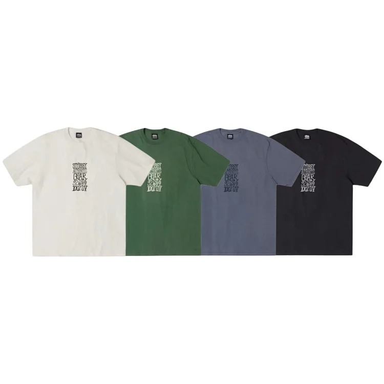 26SS STUSSY Gear92652 Printed Round Neck Short-sleeved T-shirt TEE Stussy Originated From the