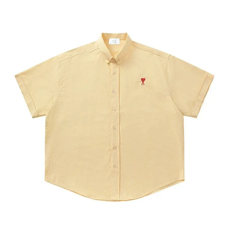 Love embroidered cotton shirt for men and women
