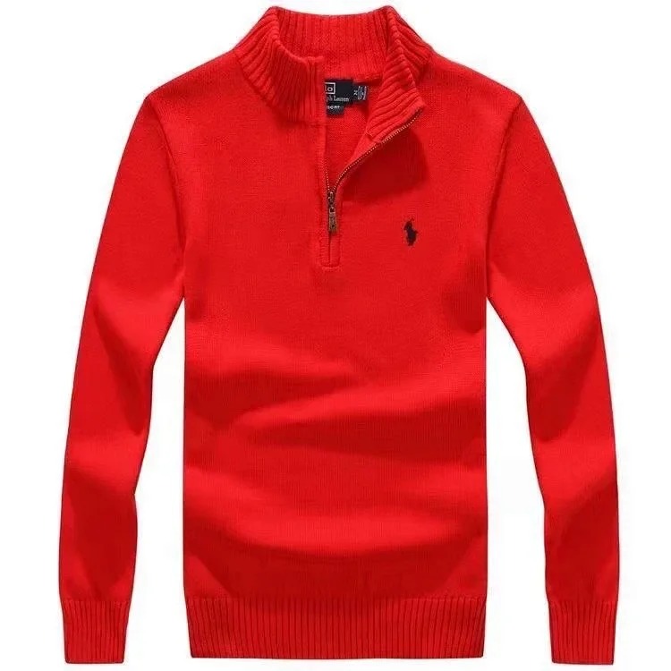Zipper pullover embroidered sweatshirt and sweatpants TOP