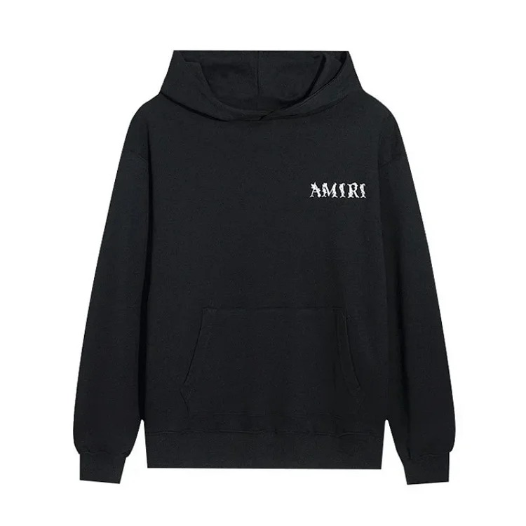 AM sweatshirt IRI cracked letter logo splashed ink and paint graffiti hoodie couple jacket sweatshirt for men and women