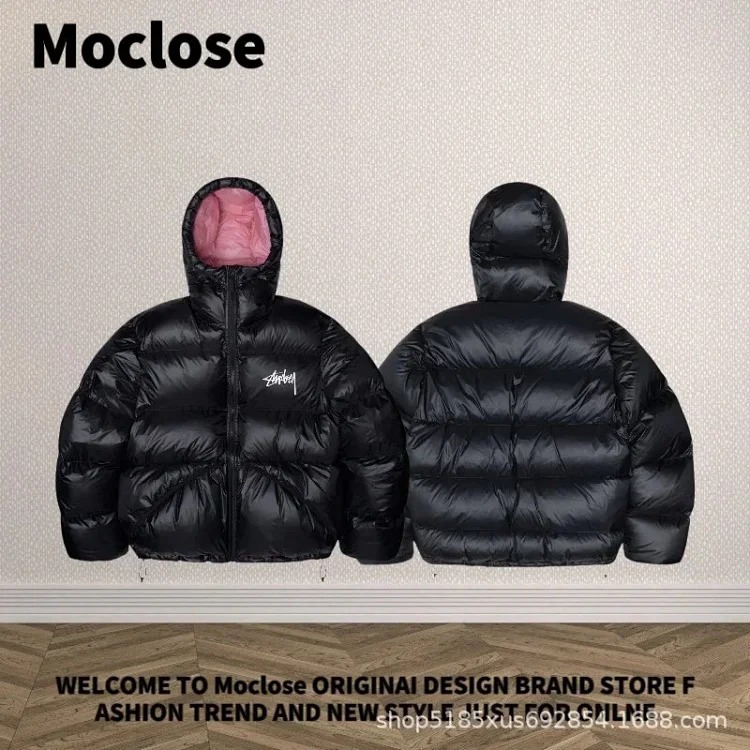 Moclose American Street Autumn and Winter Outdoor Loose Warm Solid Color Men's and Women's Down Bread Coat Couple Jacket