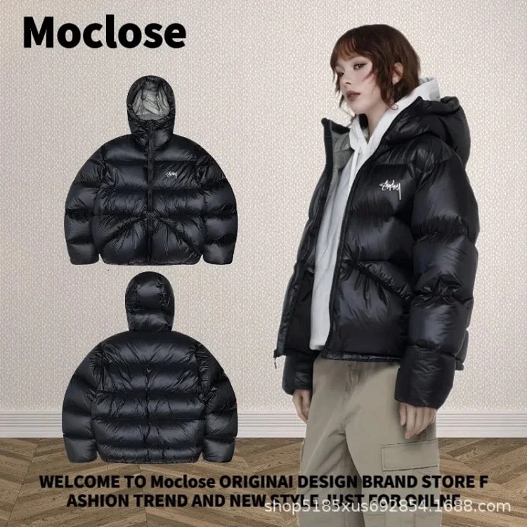 Moclose American Street Autumn and Winter Outdoor Loose Warm Solid Color Men's and Women's Down Bread Coat Couple Jacket