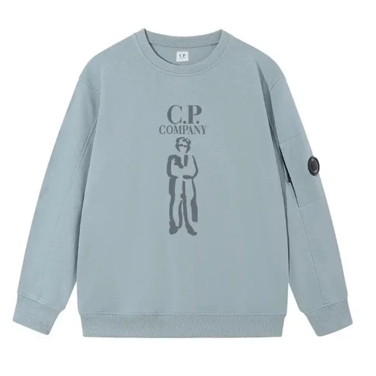 Casual loose round neck lens pullover sweatshirt