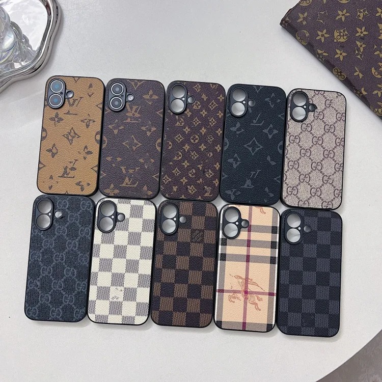 Louis Vuitton 潮牌老花精孔苹果16Promax老花高级感i Phone15Pro轻奢全包手机壳