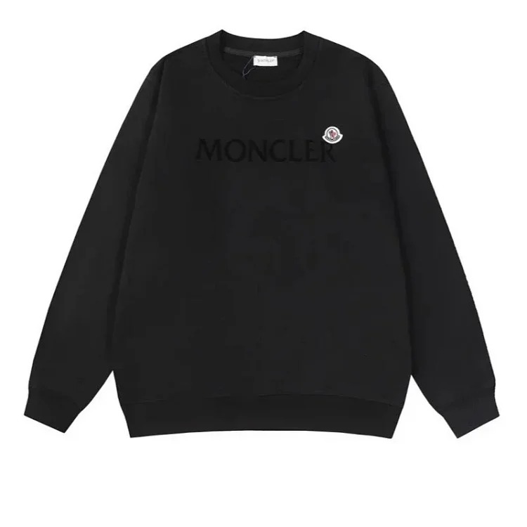 Autumn and winter new European and American original M Mengjia LOGO men's and women's round neck fashionable velvet thickened Chinese cotton long-sleeved sweatshirt