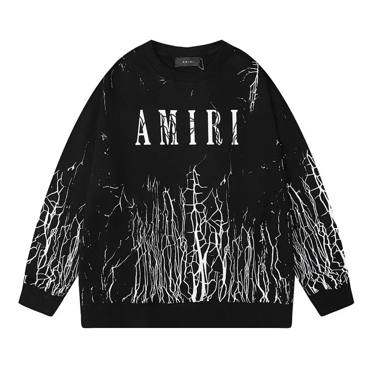 Autumn and winter new 360g AM1R1 cracked classic letter LOGO printed cotton terry hooded sweatshirt for men and women