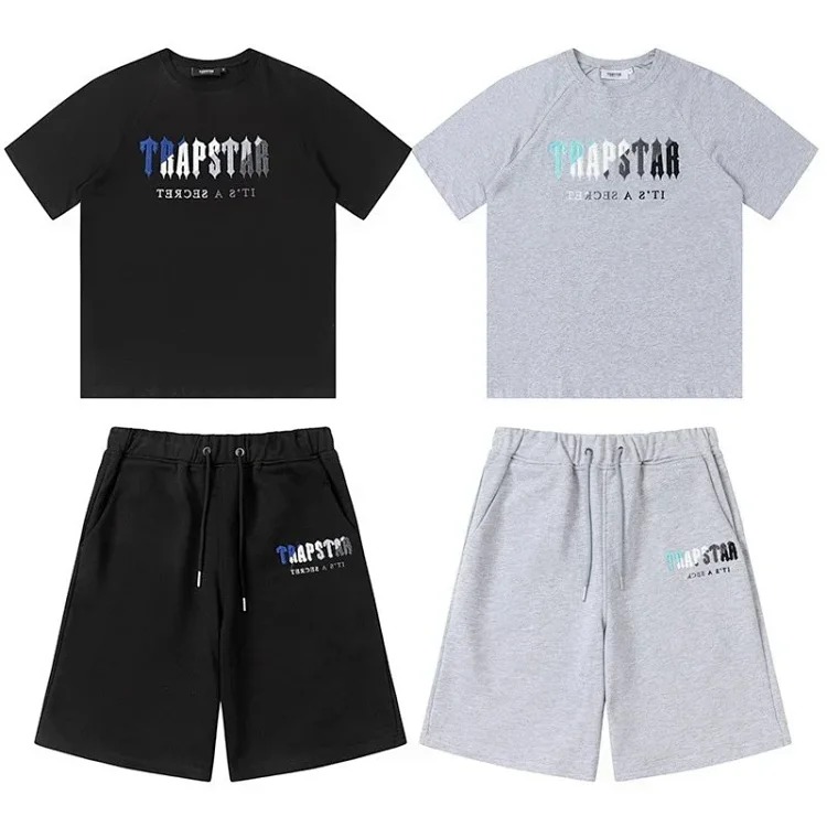 T a p rainbow letter gradient towel embroidered short-sleeved T-shirt